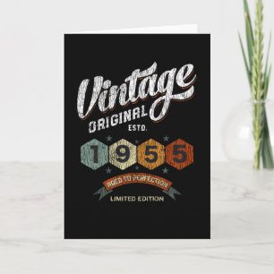 Vintagen 1955 Tag alt bis perfekt 66. Geburtstag Karte