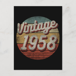 VINTAGEN 1958 MÄNNER GEBURTSTAG POSTKARTE