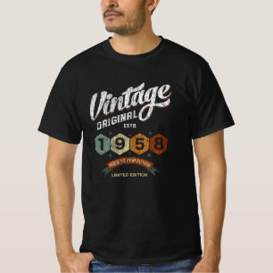 Vintagen 1958 Tag alt bis perfekt 63. Geburtstag T-Shirt