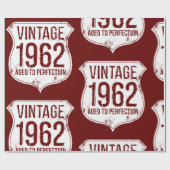 Vintagen 1962 Jahre alt Geschenkpapier (Flach)
