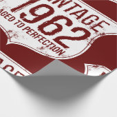 Vintagen 1962 Jahre alt Geschenkpapier (Ecke)