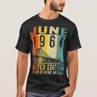 Vintagen 1964 58 Jahre alt, hergestellt im Juni 19 T-Shirt