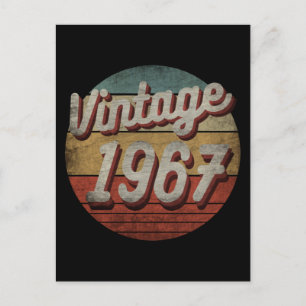 VINTAGEN 1967 MÄNNERFRAUEN GEBURTSTAG POSTKARTE