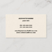 Vintagen 1970-70er-Jahre-Braunorange Visitenkarte (Rückseite)