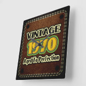 Vintagen 1970 - Perfektion Quadratische Wanduhr (Winkel)