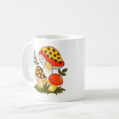Vintagen 1970er Jahre Merry Mushroom Kaffeetasse (Vorderseite Links)