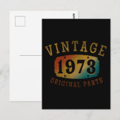 VINTAGEN 1973 URSPRÜNGLICHE TEILE POSTKARTE (Vorne/Hinten)