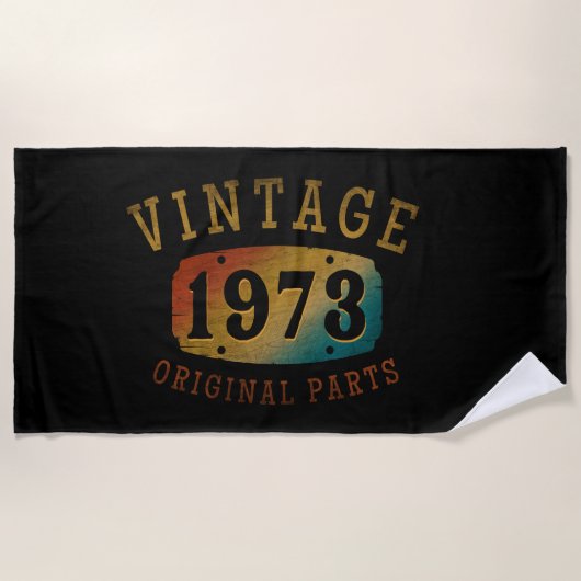 VINTAGEN 1973 URSPRÜNGLICHE TEILE STRANDTUCH (Vorderseite)