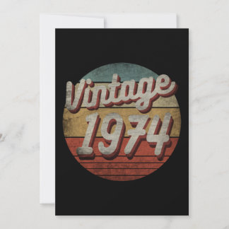 VINTAGEN 1974 MÄNNERFRAUEN GEBURTSTAG EINLADUNG