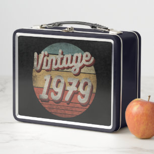 VINTAGEN 1979 MÄNNERFRAUEN GEBURTSTAG METALL BROTDOSE