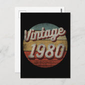 VINTAGEN 1980 MÄNNERFRAUEN GEBURTSTAG POSTKARTE (Vorne/Hinten)