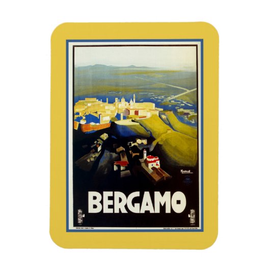 Vintagen 20er Jahre Bergamo Italien Magnet (Vertikal)