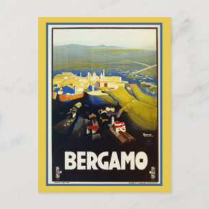 Vintagen 20er Jahre Bergamo Italien Postkarte