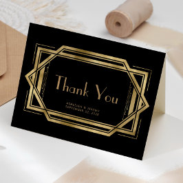 Vintagen 20er Jahre Deko Black Wedding Vielen Dank Karte