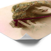 Vintagen 20er Jahre Flapper Hats Kunstdrucke Poster (Ecke)