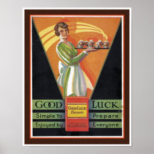 VINTAGEN 20er Jahre GERECYCELT ART COOKING BROCHUR Poster