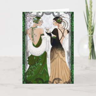 Vintagen 20er Jahre Weihnachten Martini Flapper La