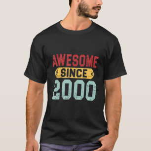 Vintagen 22. Geburtstag Männer Frauen Retro 2000 T T-Shirt