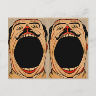 Vintagen 2 große Mäuler Postkarte