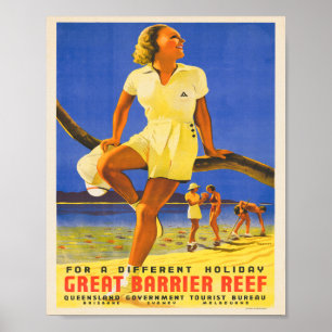 Vintagen 30er Jahre Australien Reiseplakat Poster
