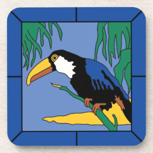 Vintagen 30er Jahre Catalina Island Tile Set Getränkeuntersetzer