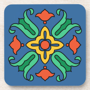 Vintagen 30er Jahre Catalina Island Tile Set Getränkeuntersetzer