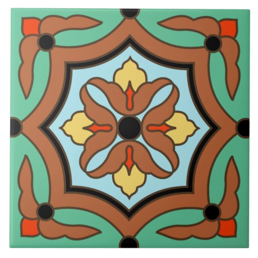 Vintagen 30er Jahre Catalina Island Wrigley Tile Fliese (Vorderseite)