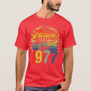 Vintagen 45 Jahre alt Mai 1977 Dekorationen 45. Bi T-Shirt