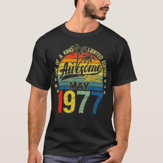 Vintagen 45 Jahre alt Mai 1977 Dekorationen 45. Bi T-Shirt