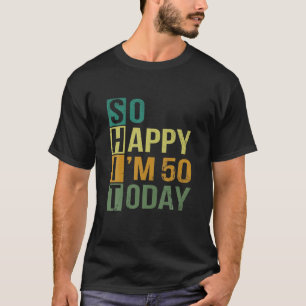 Vintagen 50 Jahre alt Geburtstag 1971 So glücklich T-Shirt