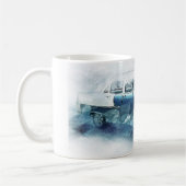 Vintagen 50er Jahre Chevy Car Digital Art Tasse (Links)