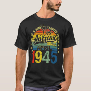 Vintagen 77 Jahre alt April 1945 Dekorationen 77.  T-Shirt