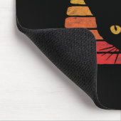 Vintagen 80 Stilkat Retro gestörtes Design Mousepad (Ecke)