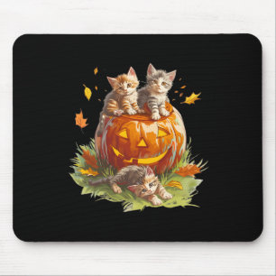 Vintagen 90er KatzenkürbisHalloween für Männer Fra Mousepad