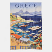 Vintagen Athen Griechenland Reisen Geschirrtuch (Vertikal)