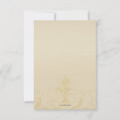 Vintagen drei Monogramm Hochzeitsrampe mit Peacock RSVP Karte (Rückseite)