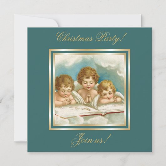 Vintagen drei niedliche Betengelder Einladung (Vorderseite)