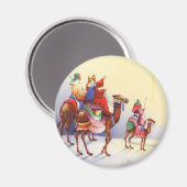 Vintagen Drei-Weisen-Runde-Magnet Magnet (Vorderseite/Rückseite)