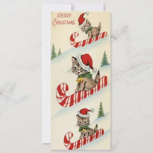 Vintagen drei wunderbare Kätzchen auf Süßigkeiten (Vorderseite)