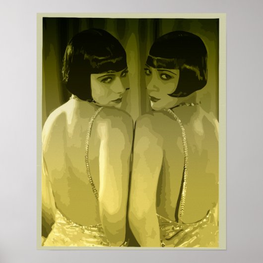 Vintagen Flapper Girls aus den 1920er Jahren Pop A Poster (Vorne)