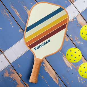 Vintagen fünf Streifen mit Namen Pickleball Schläger