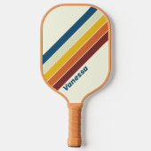 Vintagen fünf Streifen mit Namen Pickleball Schläger (Rückseite)