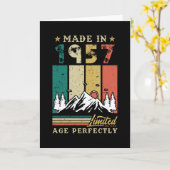 Vintagen Geburtstag 1957 Karte (Gelbe Blume)