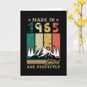 Vintagen Geburtstag 1965 Karte (Gelbe Blume)