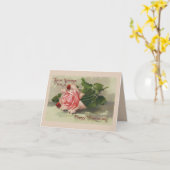 Vintagen Geburtstagskarte der 1890er Rose Karte (Gelbe Blume)