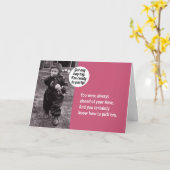 Vintagen Geburtstagskartenbesitzer der 50er Jahre  Karte (Gelbe Blume)