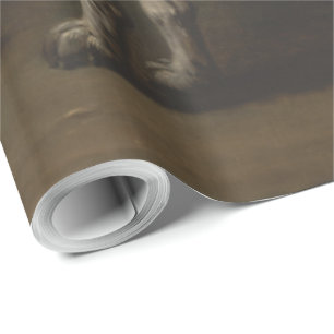 Vintagen Gepunktete Grauwürfel Geschenkpapier