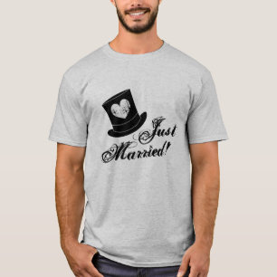 Vintagen gerade verheiratet Shirt für Bräutigam Eh