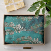 Vintagen Gerahmten Seepferd auf der hellgrünen Dec Seidenpapier (Geschenk)