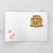 Vintagen Hippie Lamp Retro Geburtstag der 1960er Karte (Innenseite)